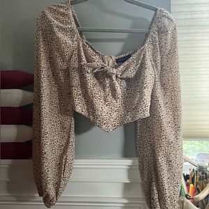 Cotton Candy LA Floral Tie front Bustier Top